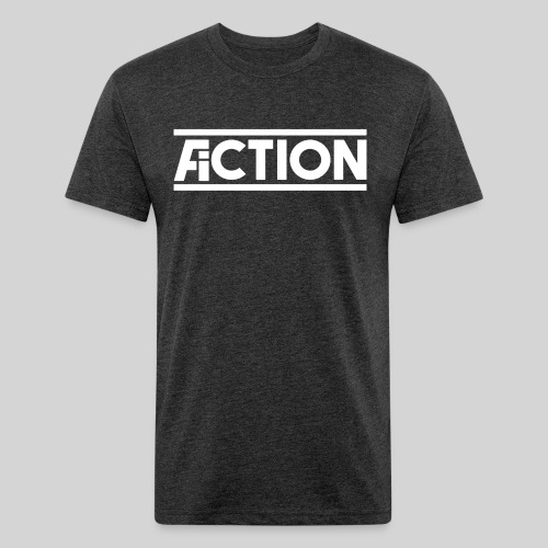 Action Fiction Logo (White) - Men’s Fitted Poly/Cotton T-Shirt