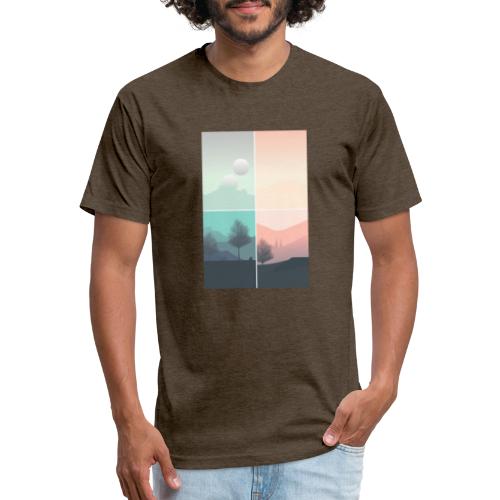 Travelling through the ages - Men’s Fitted Poly/Cotton T-Shirt