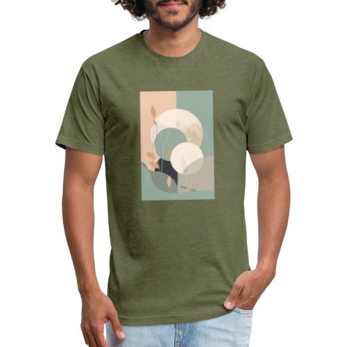 Day to Night in the Garden - Men’s Fitted Poly/Cotton T-Shirt