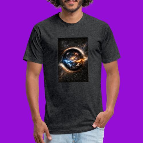 EntangledPhotonsWormhole - Men’s Fitted Poly/Cotton T-Shirt