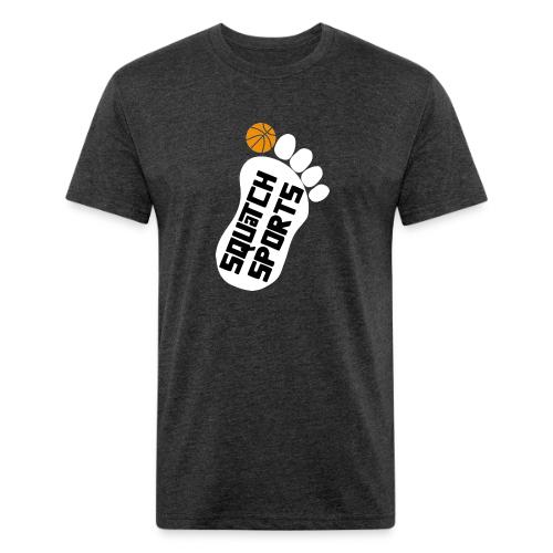 Squatch foot white - Men’s Fitted Poly/Cotton T-Shirt