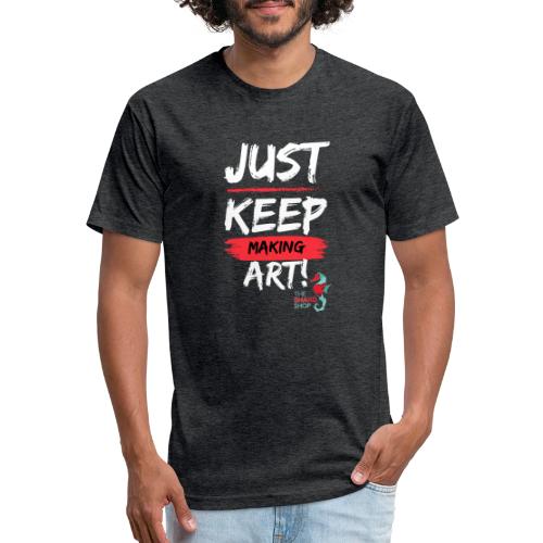 Just Keep Making Art - Men’s Fitted Poly/Cotton T-Shirt