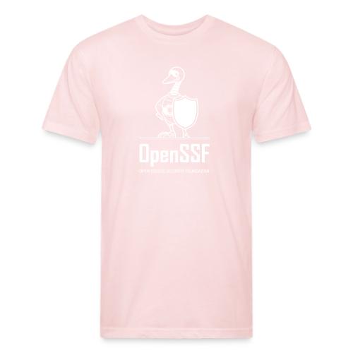 OpenSSF tall white logo - Unisex Poly/Cotton T-Shirt