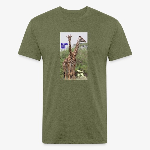 Two Headed Giraffe - Men’s Fitted Poly/Cotton T-Shirt