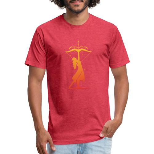 Sagittarius Archer Zodiac Fire Sign - Fitted Cotton/Poly T-Shirt by Next Level