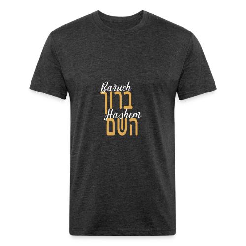Baruch Hashem – Hebrew & Script Blend - Unisex Poly/Cotton T-Shirt