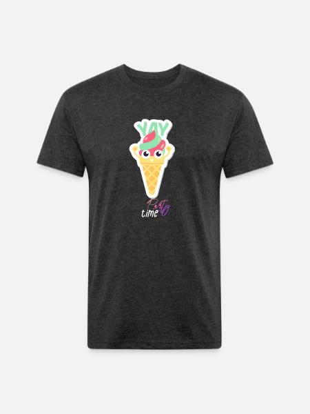 ice cream - Unisex Poly/Cotton T-Shirt - heather black