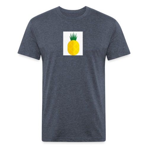 Pixel looking Pineapple - Men’s Fitted Poly/Cotton T-Shirt