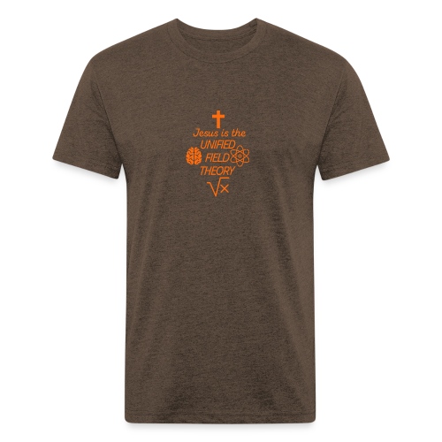 Jesus is the Unified Field Theory - Men’s Fitted Poly/Cotton T-Shirt