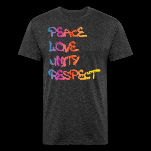 Peace Love Unity Respect - Men’s Fitted Poly/Cotton T-Shirt