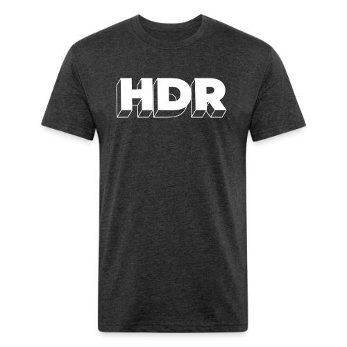 Tech Steve White HDR Collection - Men’s Fitted Poly/Cotton T-Shirt