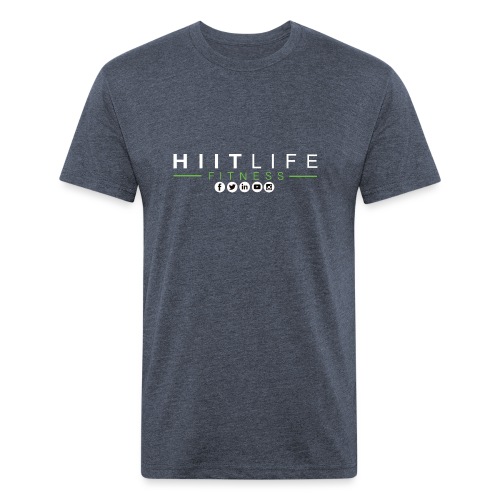hlfsocialwht - Fitted Cotton/Poly T-Shirt by Next Level