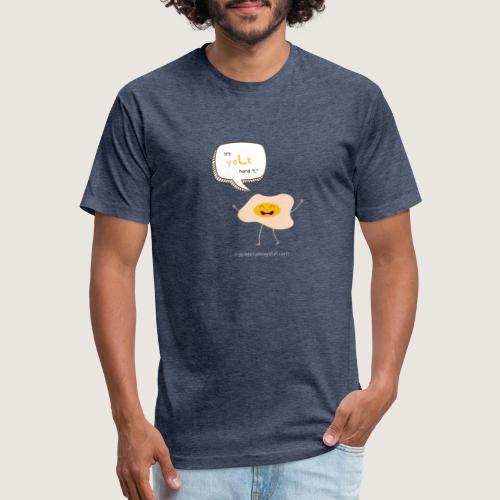 yoLk hard L - Fitted Cotton/Poly T-Shirt by Next Level