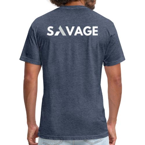 Savage Gentleman Light Logo - Fitted Cotton/Poly T-Shirt by Next Level