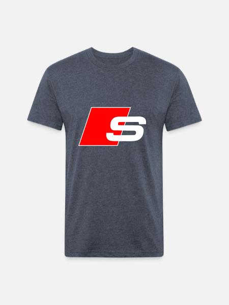 S logo red white - Unisex Poly/Cotton T-Shirt - heather navy