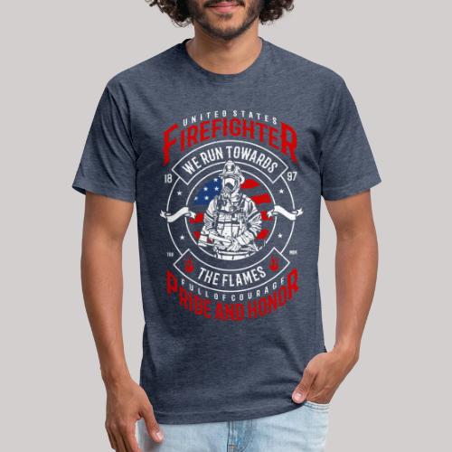 United States Firefighter - Unisex Poly/Cotton T-Shirt