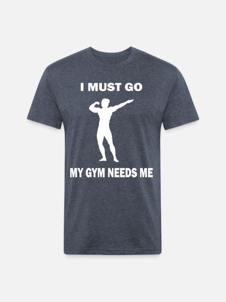 mygym - Unisex Poly/Cotton T-Shirt - heather navy