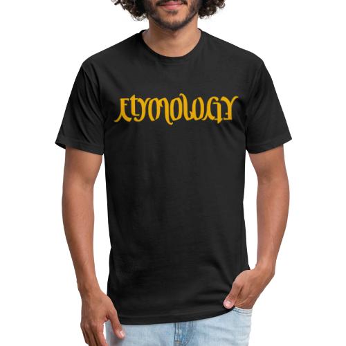 Yellow Etymology Ambigram - Unisex Poly/Cotton T-Shirt