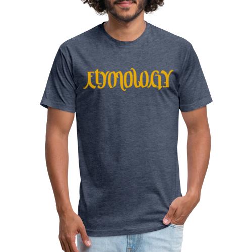 Yellow Etymology Ambigram - Unisex Poly/Cotton T-Shirt