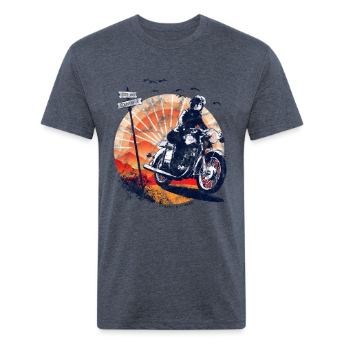 City or Country Motorbike Ride - Fitted Cotton/Poly T-Shirt by Next Level