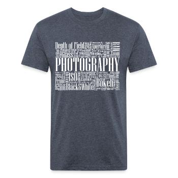 Photography - Unisex Poly/Cotton T-Shirt - heather navy - Front - Jose (178cm)