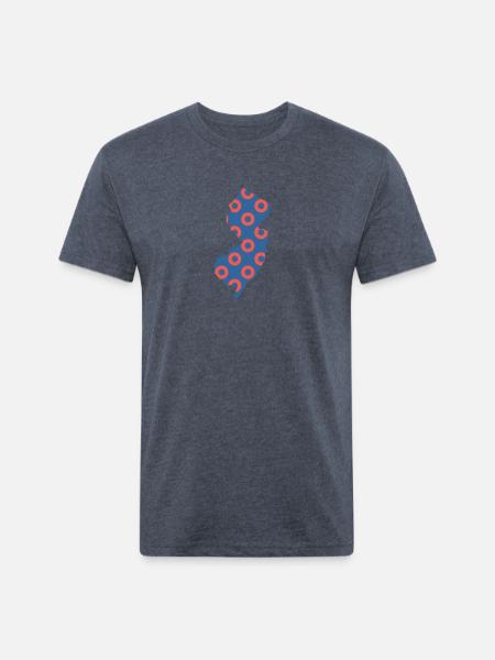 Phish Fishman Donut New Jersey Phanart - Unisex Poly/Cotton T-Shirt - heather navy