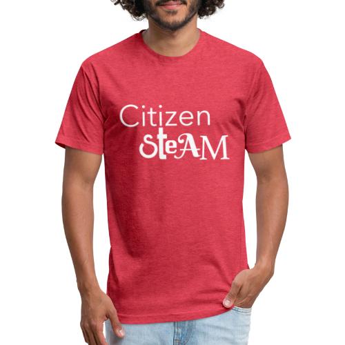 Citizen Steam - White - Men’s Fitted Poly/Cotton T-Shirt