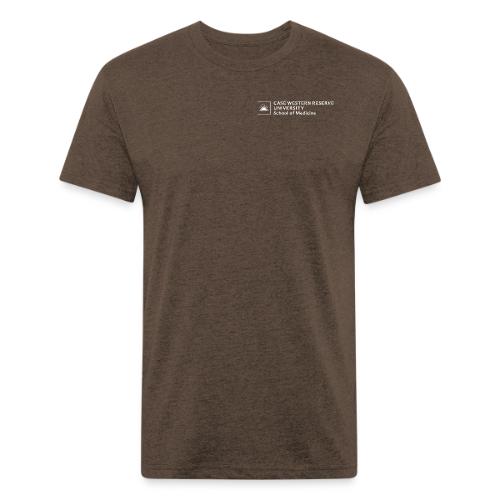 SOM Two Line Horizontal Primary Logo CWRU WHITE 1 - Unisex Poly/Cotton T-Shirt