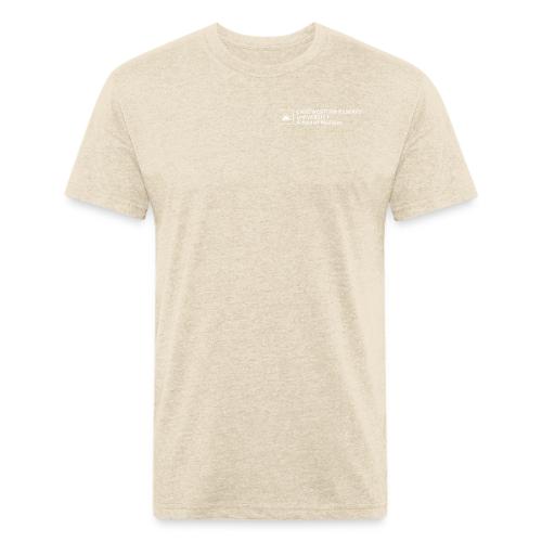 SOM Two Line Horizontal Primary Logo CWRU WHITE 1 - Unisex Poly/Cotton T-Shirt