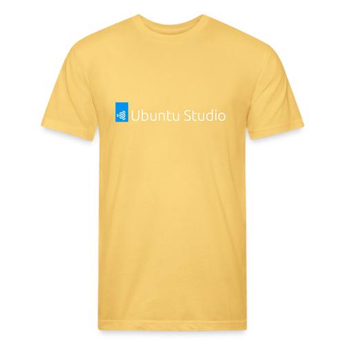 Ubuntu Studio Logo 2022 - White - Men’s Fitted Poly/Cotton T-Shirt