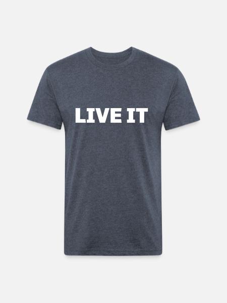Live It - Unisex Poly/Cotton T-Shirt - heather navy