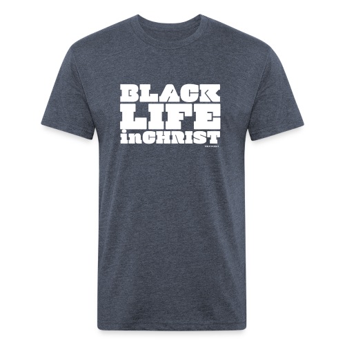 Black Life in Christ - Men’s Fitted Poly/Cotton T-Shirt