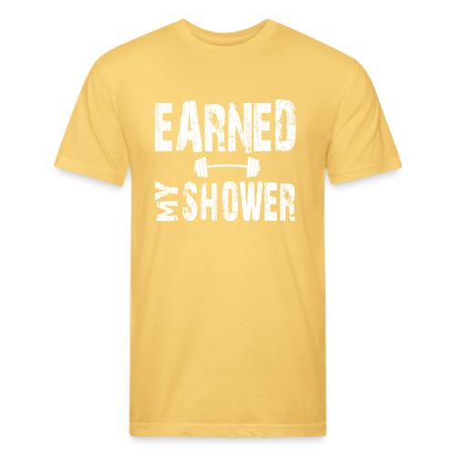 EARNED MY SHOWER DUMBBELL - Unisex Poly/Cotton T-Shirt