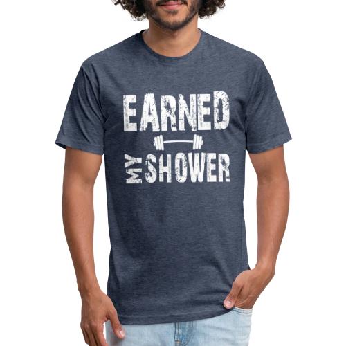 EARNED MY SHOWER DUMBBELL - Unisex Poly/Cotton T-Shirt