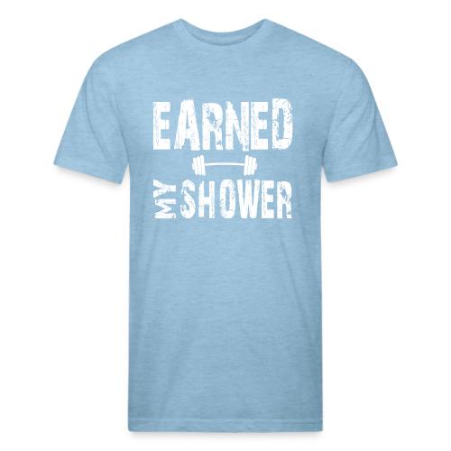 EARNED MY SHOWER DUMBBELL - Unisex Poly/Cotton T-Shirt