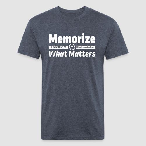 Memorize What Matters White Design - Unisex Poly/Cotton T-Shirt