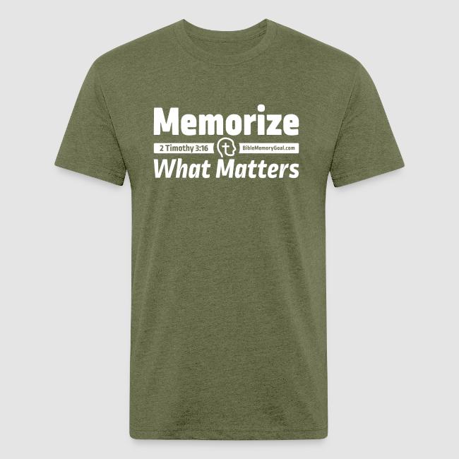 "Memorize What Matters" White Design