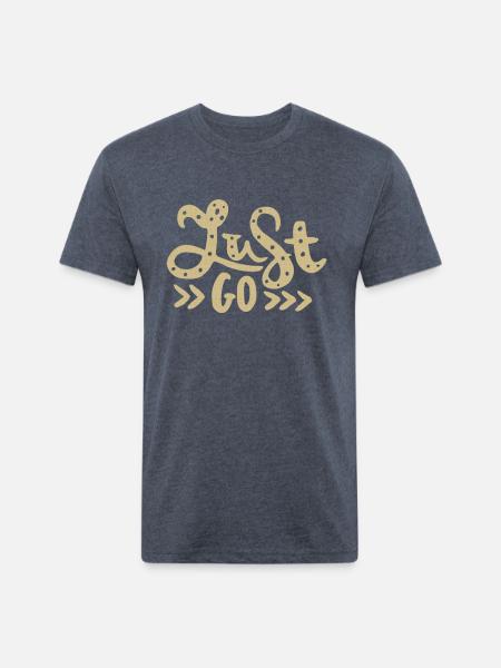 just Go - Unisex Poly/Cotton T-Shirt - heather navy