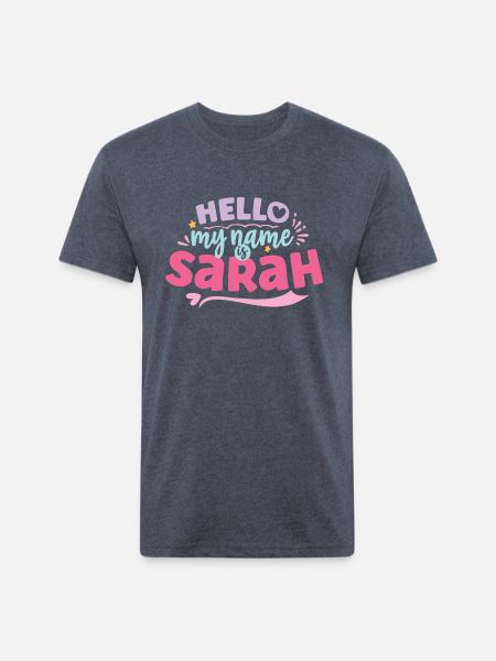 Sarah My Name Is Sarah - Unisex Poly/Cotton T-Shirt - heather navy