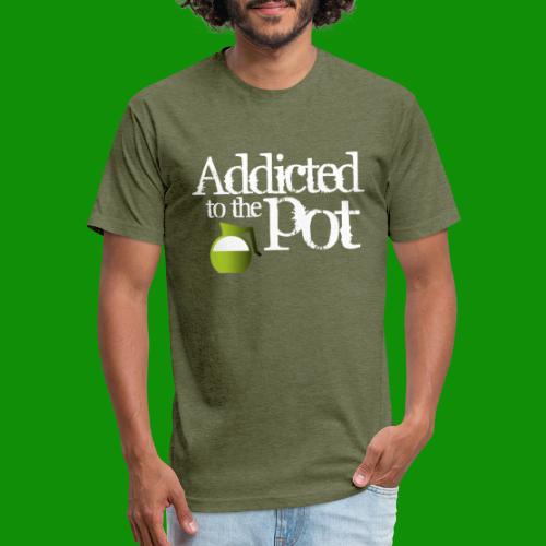 Addicted to the Pot - Men’s Fitted Poly/Cotton T-Shirt