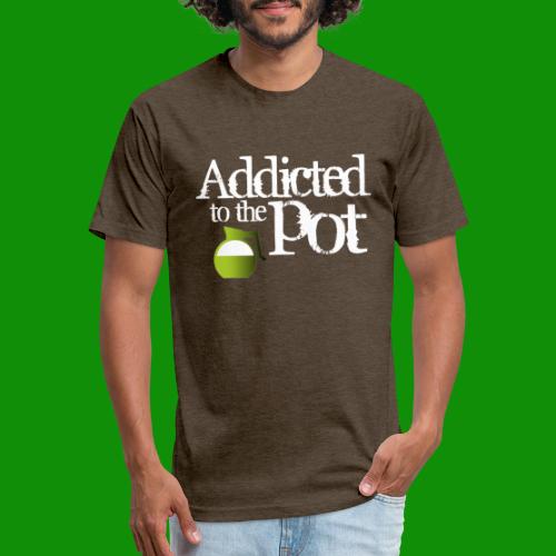 Addicted to the Pot - Men’s Fitted Poly/Cotton T-Shirt