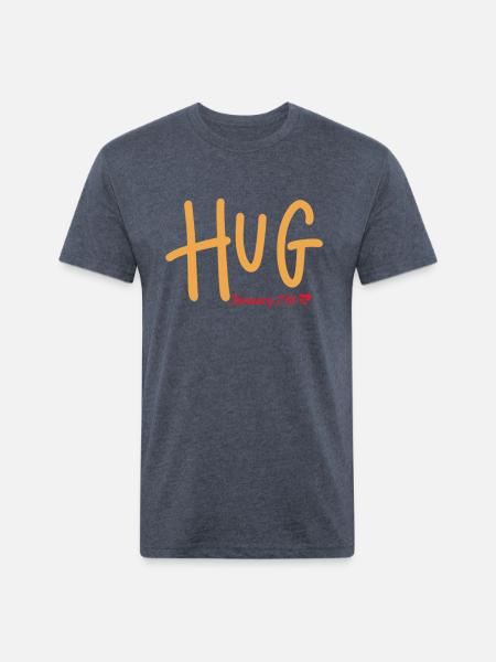 Hug, January 21st - Unisex Poly/Cotton T-Shirt - heather navy