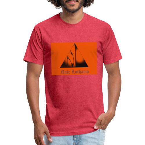 Orange Logo 2 - Men’s Fitted Poly/Cotton T-Shirt