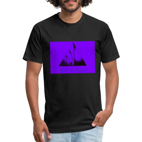 Purple Logo - Men’s Fitted Poly/Cotton T-Shirt