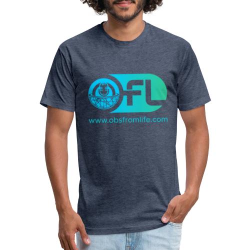 Observations from Life Logo with Web Address - Men’s Fitted Poly/Cotton T-Shirt