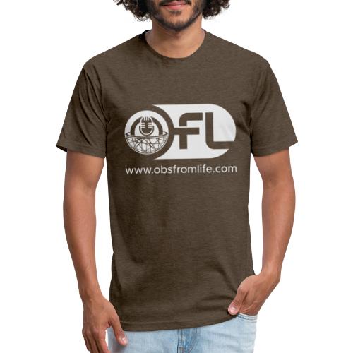 Observations from Life Logo with Web Address - Men’s Fitted Poly/Cotton T-Shirt