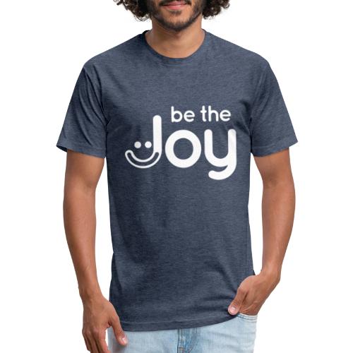 Be the Joy in White - Men’s Fitted Poly/Cotton T-Shirt