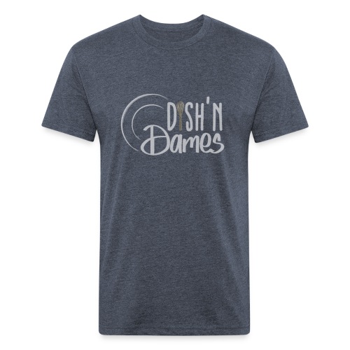 Dish'n Dames White & Gold Logo - Fitted Cotton/Poly T-Shirt by Next Level