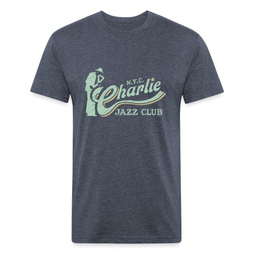 Charlie Jazz Club Vintage Retro Style - Men’s Fitted Poly/Cotton T-Shirt