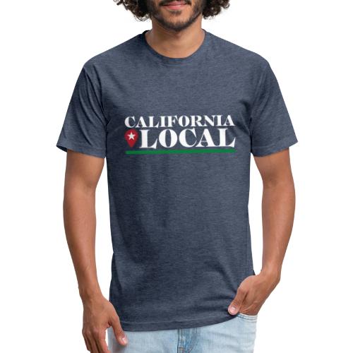 California Local Light on Dark - Men’s Fitted Poly/Cotton T-Shirt
